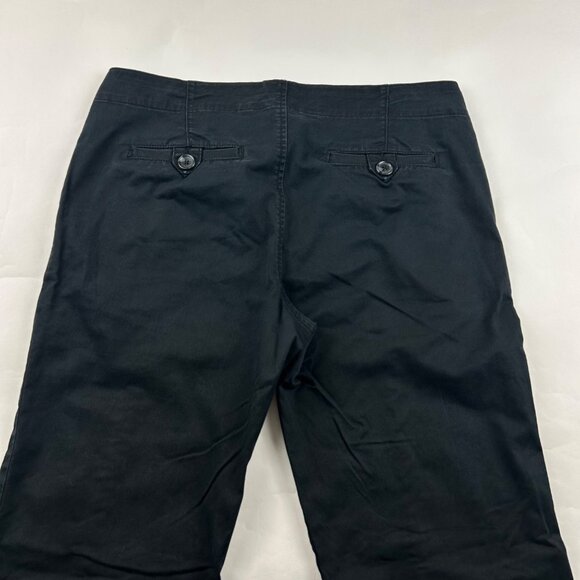 LONG Spoon Jeans Black Canvas Low Rise Wide Leg Chino Pants 13 - Picture 7 of 7